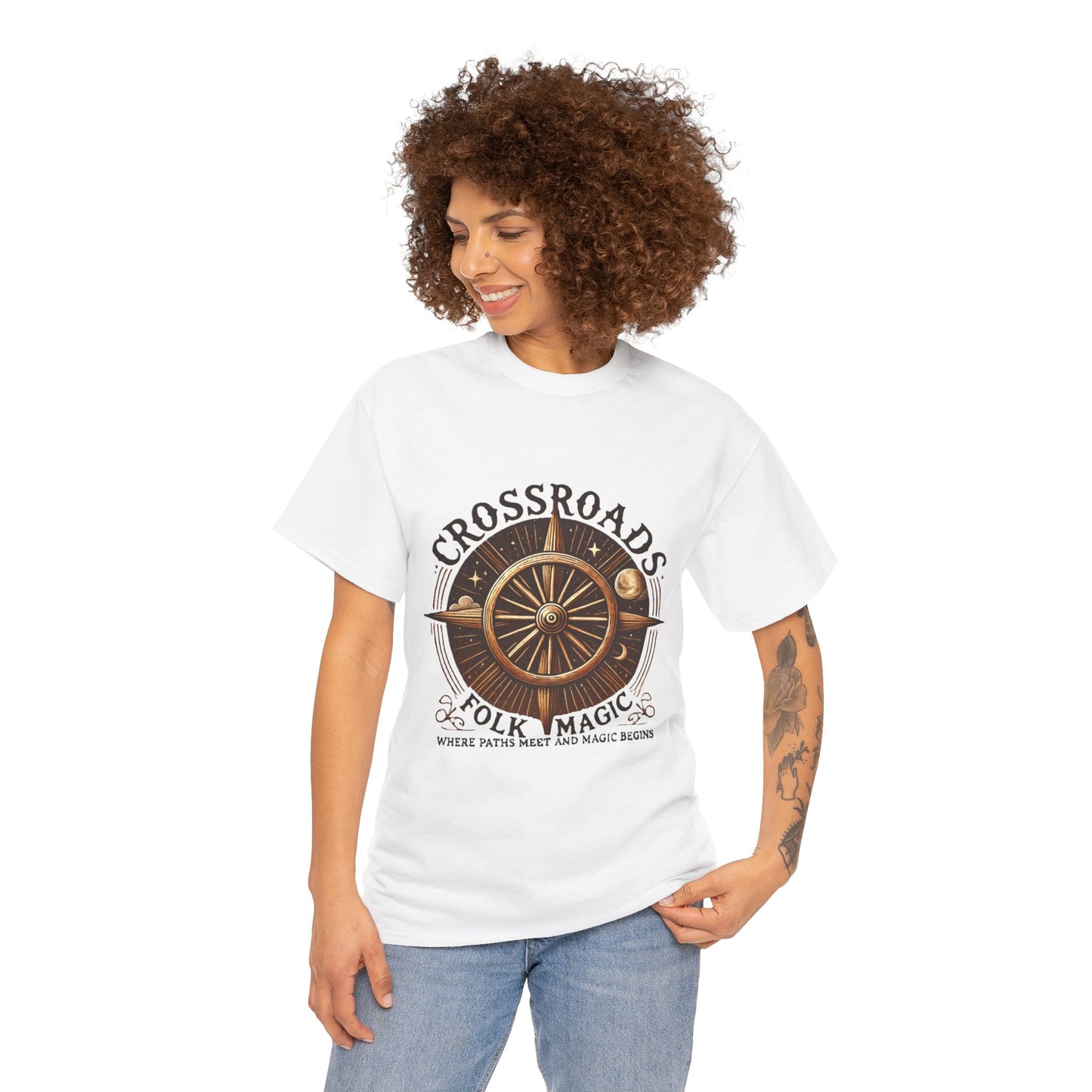 T-Shirt - Crossroads Folk Magic Unisex Heavy Cotton Tee