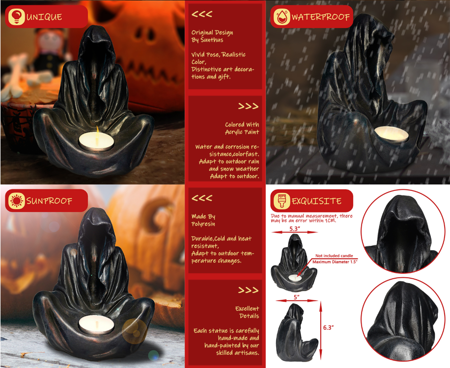 Anointed Death Guardian Candle Statue – 💀🕯️Limited Offering 🕯️💀